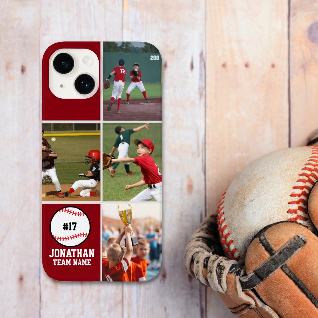 Funda De Case-Mate Para iPhone Children's Baseball Team Photo Collage Red (Subido por el creador)