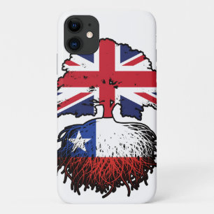 Funda Para iPhone 11 Chile Bandera de raíces de árbol británico chileno