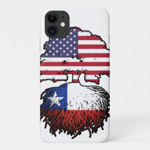Funda Para iPhone 11 Chile Chileno estadounidense bandera de raíces de 