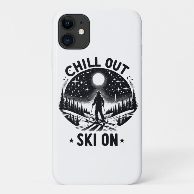 Funda De Case-Mate Para iPhone Chill out Ski on (Reverso)