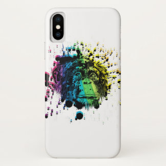 Funda Para iPhone X Chimpancé arcoiris