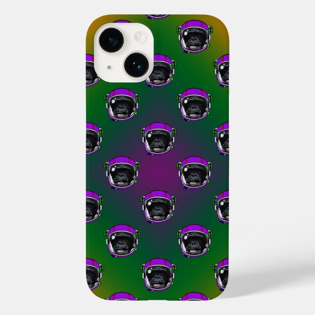 Funda De Case-Mate Para iPhone Chimpancé espacial (Reverso )