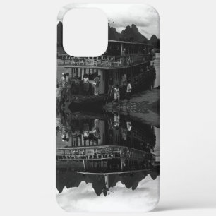 China vintage barco del río Guilin funda para iPho