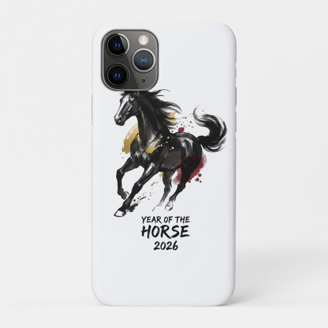 Funda De Case-Mate Para iPhone Chinese New Year 2026 Horse Art (Reverso)