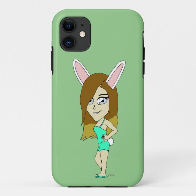 Funda De Case-Mate Para iPhone Chini Bunny chica (Reverso)