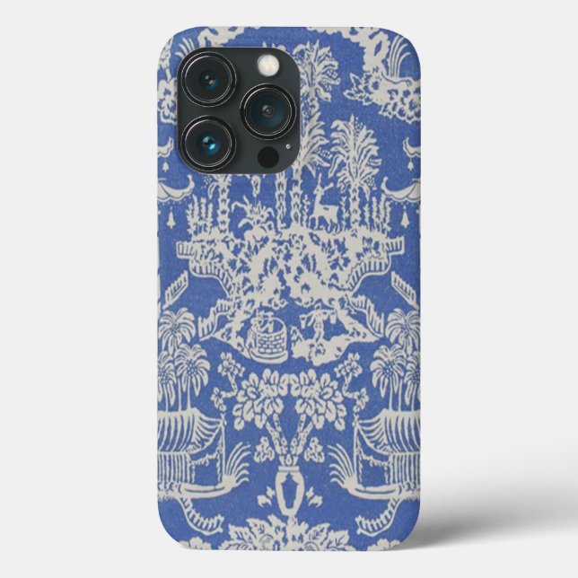 Funda De Case-Mate Para iPhone Chinoiserie azul y blanca Oriental (Reverso )