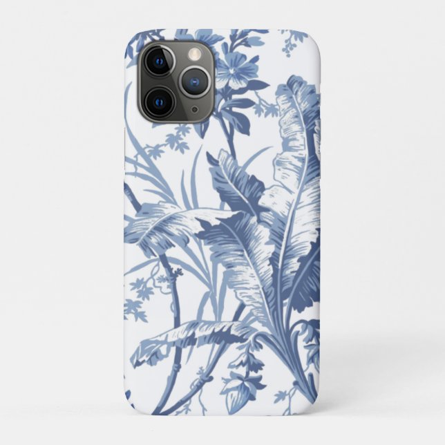 Funda De Case-Mate Para iPhone Chinoiserie Botánica Azul y Blanco (Reverso)