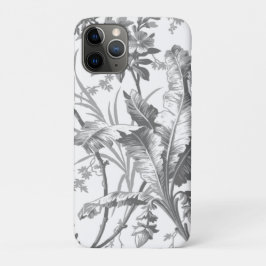 Funda Para iPhone 11 Pro Chinoiserie Botánica Negra y Blanca