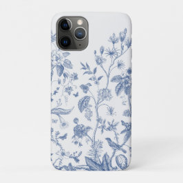 Funda Para iPhone 11 Pro Chinoiserie clásica azul y blanco