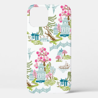 Funda Para iPhone 12 Pro Chinoiserie tradicional en colores de primavera