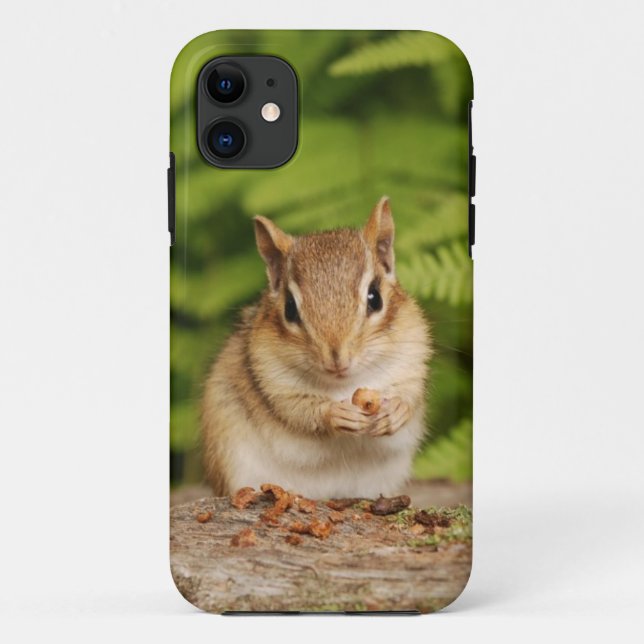 Funda De Case-Mate Para iPhone Chipmunk adorable del bebé con bocado (Reverso)