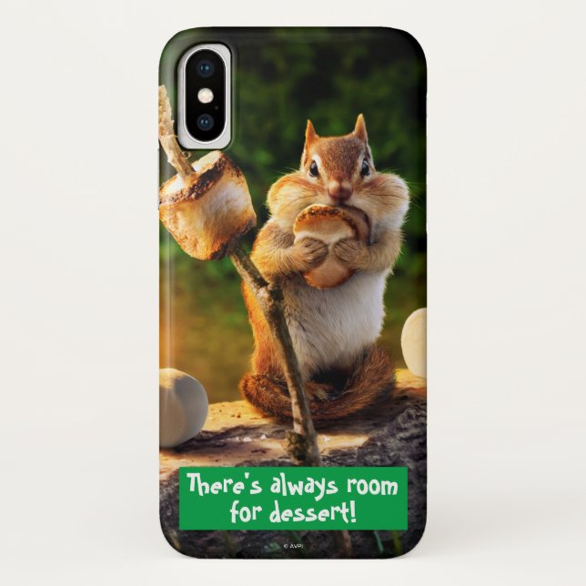 Funda De Case-Mate Para iPhone Chipmunk Comer malvavisco (Reverso)