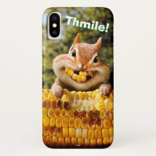 Funda Para iPhone X Chipmunk Comiendo maíz
