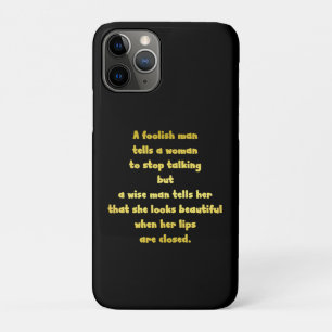 Funda Para iPhone 11 Pro Chiste de hombre tonto y sabio divertido