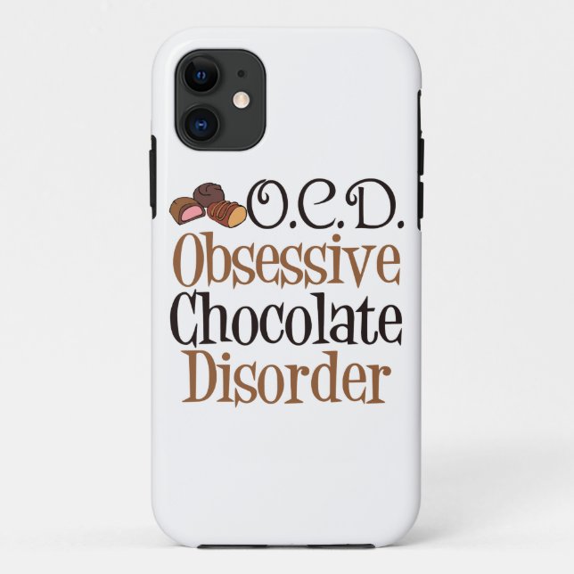 Funda De Case-Mate Para iPhone Chocolate divertido (Reverso)