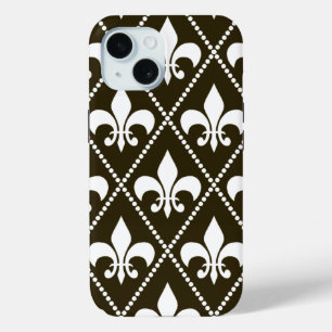 Funda Para iPhone 15 Chocolate Fleur de Lis
