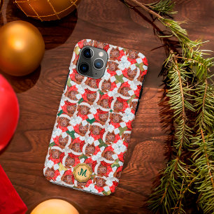 Funda Para iPhone 11 Pro Chocolate Verde Perro Salchicha Lindo Navidad