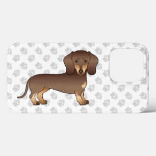 Funda Para iPhone 13 Pro Chocolate Y Marrón Dachshund De Pelo Corto Y Huell
