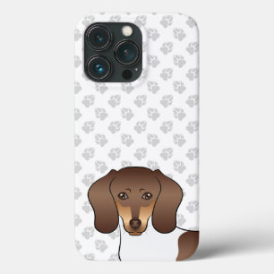 Funda Para iPhone 13 Pro Chocolate y patas de Dachshund de pelo corto & Pat