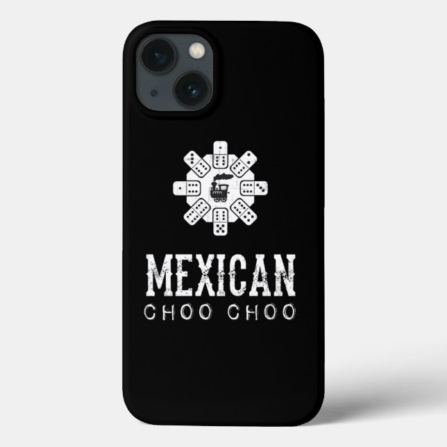 Funda De Case-Mate Para iPhone Choo Choo Dominoes Mexicanos (Reverso)