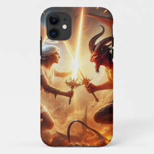 Funda Para iPhone 11 Choque celeste: rojo y oro