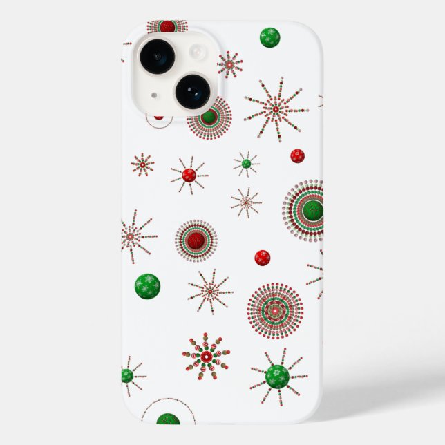 Funda De Case-Mate Para iPhone Christmas 3D Ornaments & Starbursts (Reverso )
