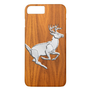 Funda Para iPhone 8 Plus/7 Plus Chrome Like Running Deer on Fine Teak Print