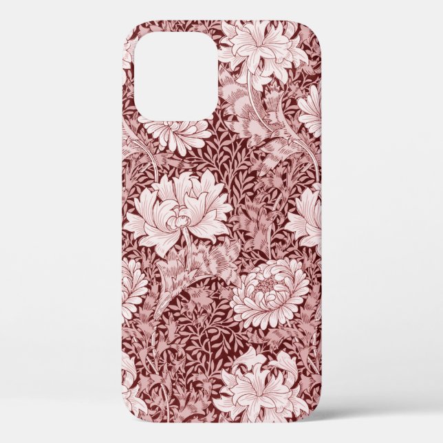 Funda De Case-Mate Para iPhone Chrysanthemum Maroon, William Morris (Reverso )