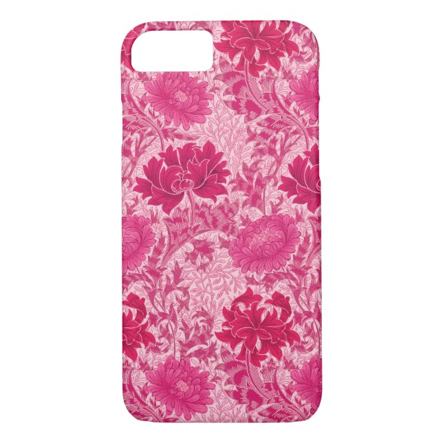 Funda De Case-Mate Para iPhone Chrysanthemums de William Morris, rosa de Fuchsia (Reverso)