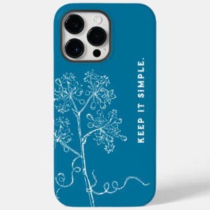Funda Para iPhone 14 Pro Max De Case-Mate Cianotipo Azul Botánico Floral Personalizado