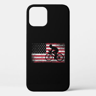 Funda Para iPhone 12 Ciclista Ciclista Bicicleta Bandera Americana 4 de