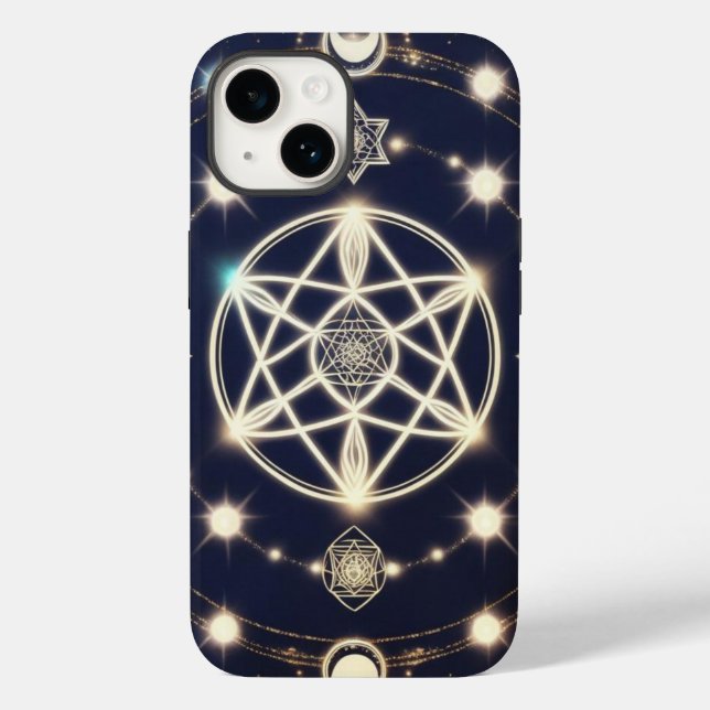 Funda De Case-Mate Para iPhone Ciclo Lunar Celestial Mandala – Geometría Sagrada (Reverso )