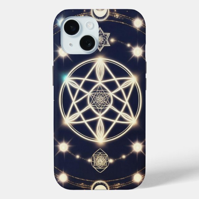Funda De Case-Mate Para iPhone Ciclo Lunar Celestial Mandala – Geometría Sagrada (Reverso )