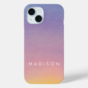 Funda Para iPhone 15 Cielo acuático de color ocre personalizado por noc