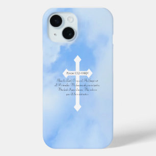 Funda Para iPhone 15 Cielo azul cristiano curación Biblia contra cruz
