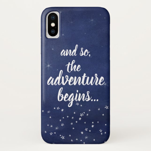 Funda De Case-Mate Para iPhone Cielo azul y blanco y comienza la aventura (Reverso)
