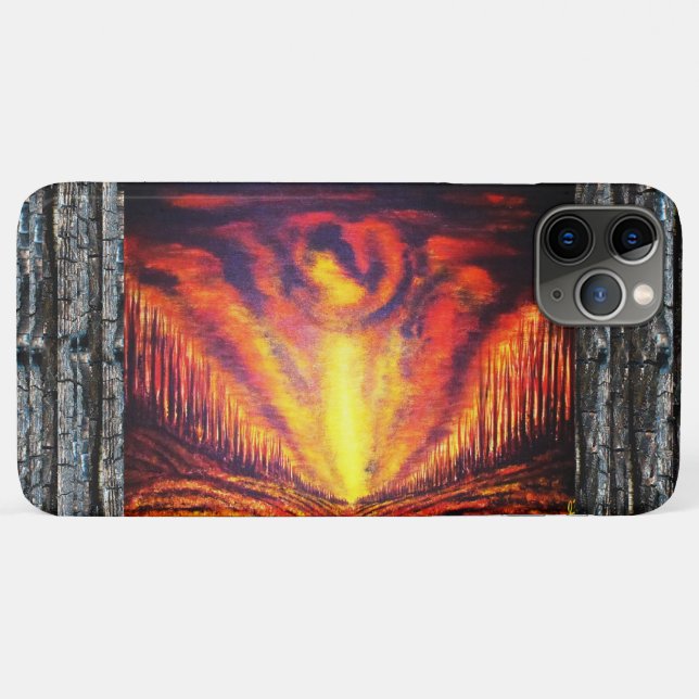 Funda De Case-Mate Para iPhone Cielo en llamas (Reverso (horizontal))