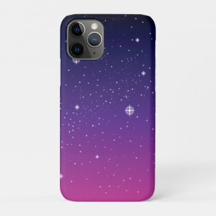Funda Para iPhone 11 Pro Cielo nocturno estrellado de color púrpura oscuro