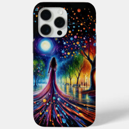 Funda Para iPhone 15 Pro Max Cielo nocturno mágico con orbitas brillantes linte