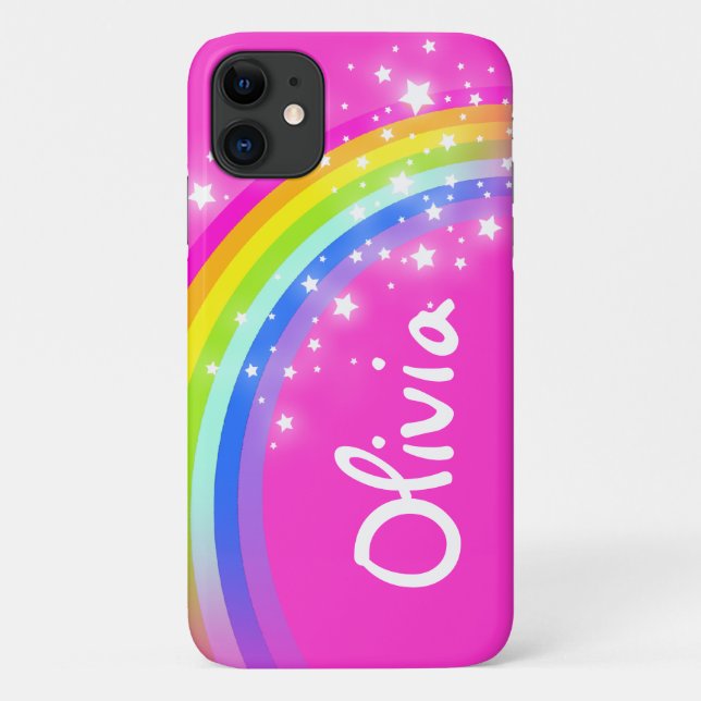 Funda De Case-Mate Para iPhone Cielo rosa arco iris (Reverso)