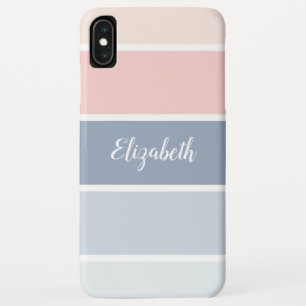 Funda Para iPhone XS Max Cielos Serenos Polvo Azul Rubor Rayas Personalizad