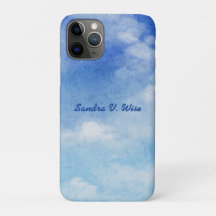 Cielos Soñados Acuarela Azul y Blanco Tranquilos