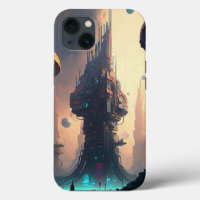 Ciencia Ficción Ciudad Futurista Funda-Mate iPhone