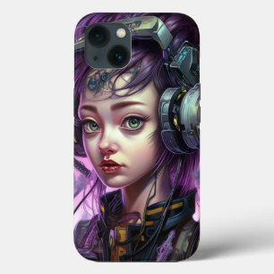 Funda Para iPhone 13 Ciencia ficción de cibermujeres