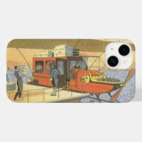 Ciencia ficción vintage Avión Helicóptero Limusina