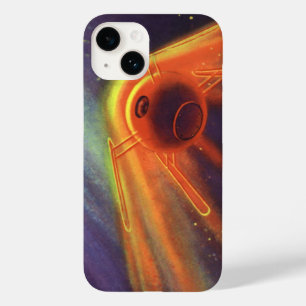 Funda Para iPhone 14 De Case-Mate Ciencia ficción vintage, cohetes brillantes en el 