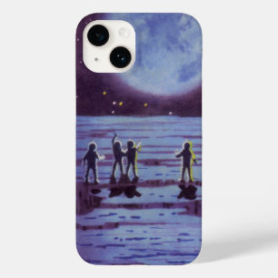 Funda Para iPhone 14 De Case-Mate Ciencia vintage Ficción Tierra Rover Aliens en la