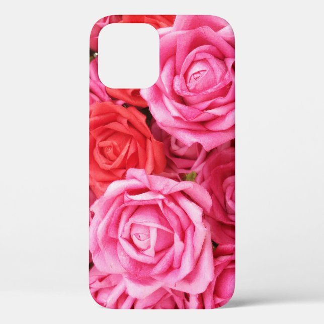 Funda De Case-Mate Para iPhone Cierre de fondo artificial de rosa roja (Reverso )