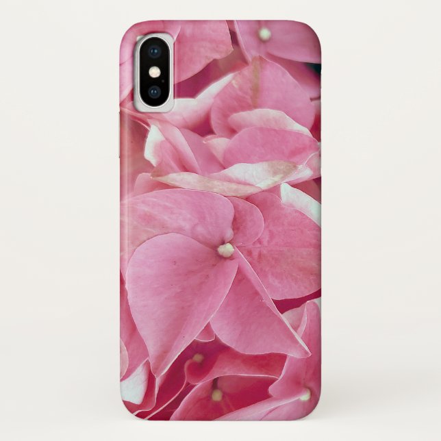 Funda De Case-Mate Para iPhone cierre de hidrangea rosa (Reverso)
