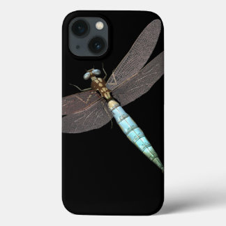 Funda Para iPhone 13 Cierre de la libélula digital en negro
